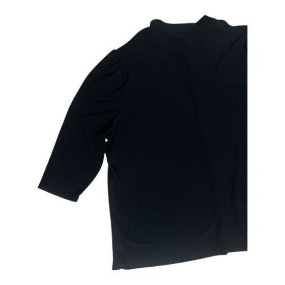 Chloe & Jasmine Black 3/4-Sleeve Blouse Plus Size 2X Cut Out Rhinestone Stretch - Picture 7 of 10